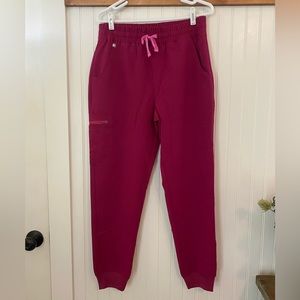 Dark Magenta High Waisted Zamora Figs Joggers Size Medium